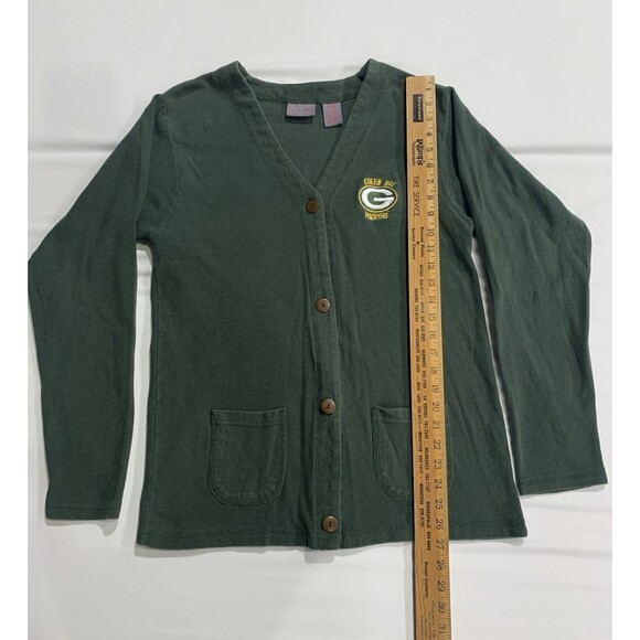Green Bay Packers Women's Button Up Cardigan With Pockets Green XL P2 - Picture 7 of 7